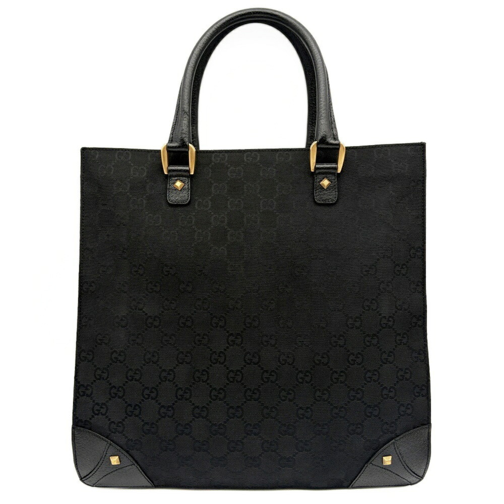 Gucci GG Canvas Tote Bag 120898 Black A4 Studs - Picture 2 of 16